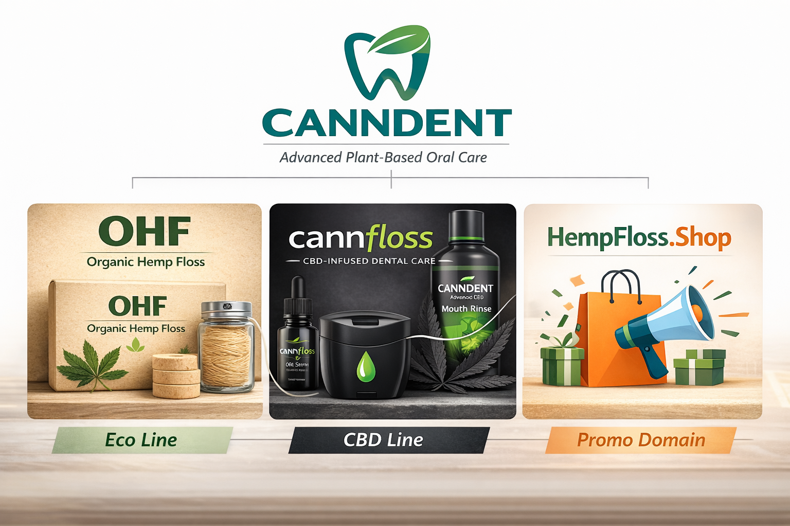 Organic Hemp Floss launch concept.
